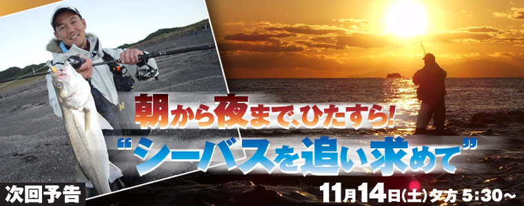 朝から夜まで、ひたすら！“シーバスを追い求めて”