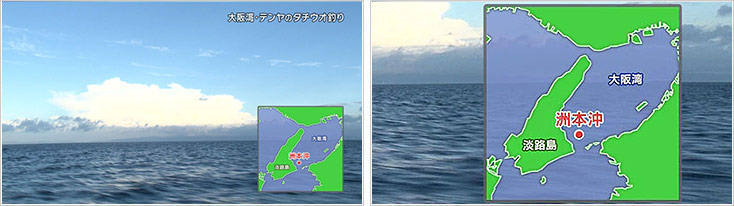 釣り場所の地図